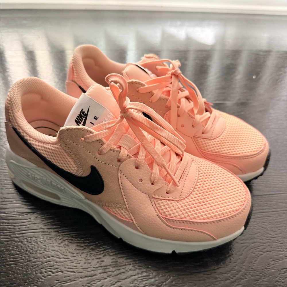 Nike Women's Coral and Black Sneakers